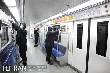عملیات ضد عفونی کردن مترو تهران 22