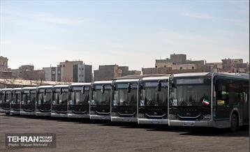 ورود اتوبوس‌های دوکابین جدید به تهران 27