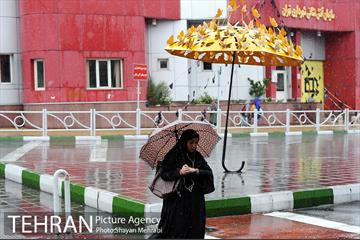 بارش باران پاییزی در تهران 12