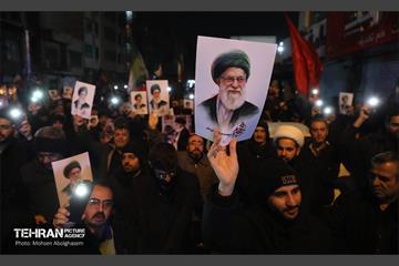 عزاداری هفتمین روز شهادت رهبر انقلاب در میدان بریانک 7