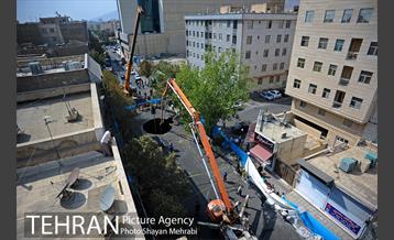 ریزش بخشی از خیابان پیامبر اتوبان ستاری -2 13