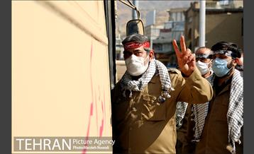 رژه نمادین اتوبوس های شرکت واحد به مناسبت آغاز هفته دفاع مقدس 9