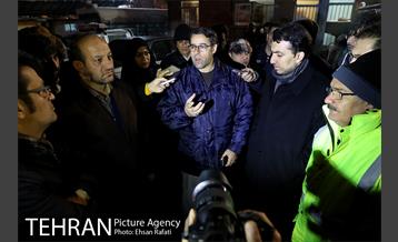 بازدید شبانه مدیران شهری از سایت های برف روبی  5