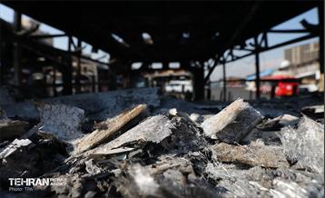 خسارات وارده به اتوبوس‌های شهر تهران 21