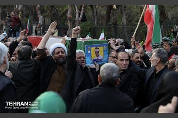 مراسم تشییع «علی لاریجانی»، «غلامرضا سلیمانی» و قهرمانان «ناو دنا» 16