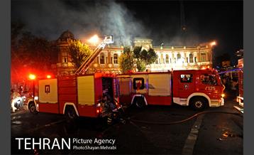 آتش سوزی ساختمان میدان حسن آباد 3