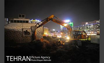 هم‌اکنون؛ جمع‌آوری کارگاه عمرانی میدان هفت تیر 38