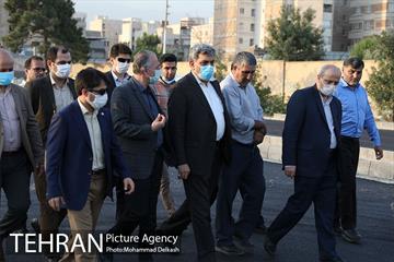 بازدید شهردار تهران از ضلع جنوبی خیابان استاد معین در پادگان جی 10