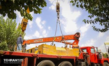 عملیات جمع آوری ریل‌ها و شاسی گذاری در حریم راه آهن تهران اهواز 20