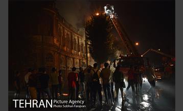 آتش سوزی ساختمان میدان حسن آباد-2‎ 8