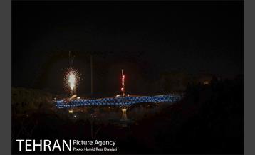 نورافشانی ویژه پُل طبیعت در شب نوروز ۱۴۰۰