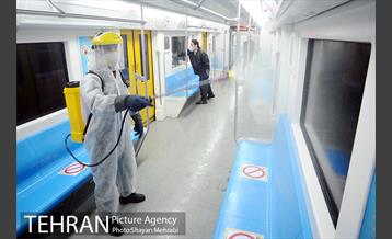عملیات ضدعفونی کردن مترو تهران 26