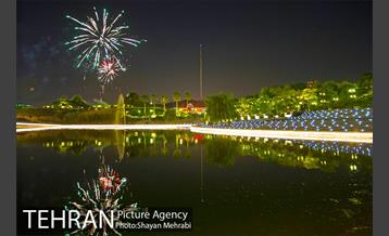 نور افشانی دریاچه باغ هنر اراضی عباس آباد به مناسب عید غدیر خم 5