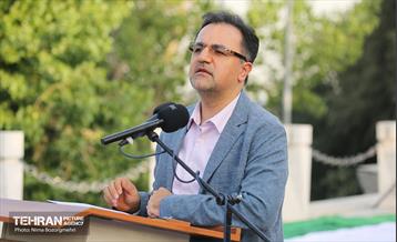 اهتزاز بزرگترین پرچم فلسطین جهان در تهران 24