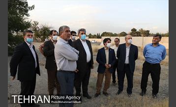 بازدید شهردار تهران از ضلع جنوبی خیابان استاد معین در پادگان جی 16