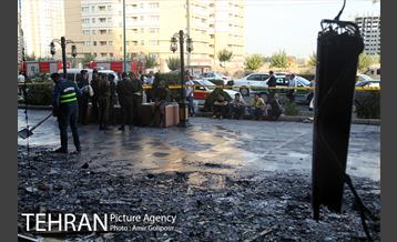 آتش سوزی مجتمع تجاری طوبی 25