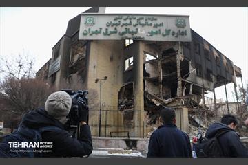 بازدید خبرنگاران رسانه‌های خارجی از تخریب اموال عمومی شهر 13