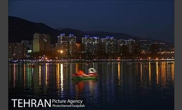 نمای غروب و شب دریاچه خلیج فارس 14