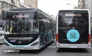 بهره‌برداری از اتوبوس های برقی شهر تهران 43