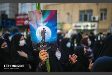 مراسم تشییع پیکر دو شهید گمنام دفاع مقدس در منطقه 11