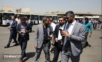 بازدید اصحاب رسانه از منطقه ۵ شرکت واحد اتوبوسرانی 6