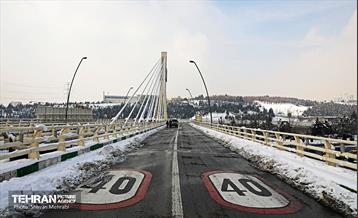 تهران برفی از نمای برج میلاد 24