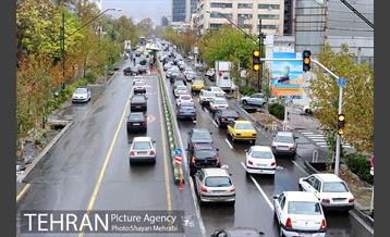 بارش باران پاییزی در تهران 22