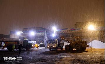 بازدید معاون خدمات شهری از سایت‌های برف‌روبی شهرداری تهران 18