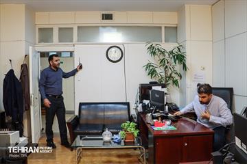 مانور تخلیه اضطراری ساختمان مرکزی شهرداری تهران