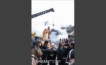 حضور رییس جمهور در محل ریزش ساختمان پلاسکو 8