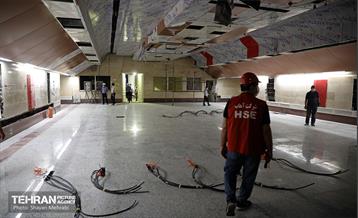 بازدید اعضای کمسیون حمل و نقل شورای اسلامی شهر از ایستگاه مترو شهید رضایی 53