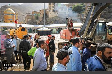 آغاز عملیات ساماندهی منطقه امامزاده داوود(ع) پس از سیلاب 3