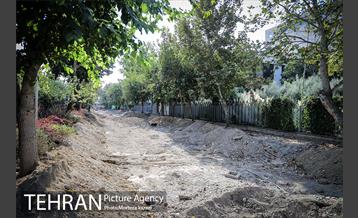 مراحل آماده سازی گذر پیاده راه استاد شهریار 1