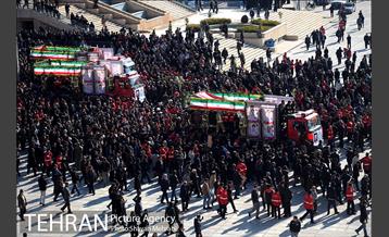 تشییع شهدای آتش نشان با حضور مردم  8
