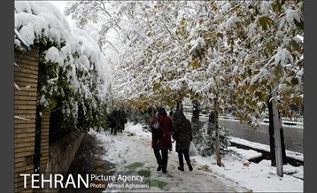 بارش اولین برف پاییزی در تهران 9