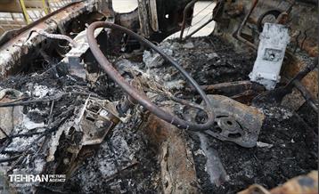 خسارات وارده به خودروهای آتش نشانی شهر تهران 12