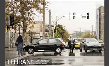 ترافیک تهران در یک روز بارانی 2