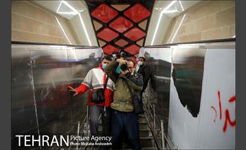 بازدید عکاسان خبری از ایستگاه مترو برج میلاد 2