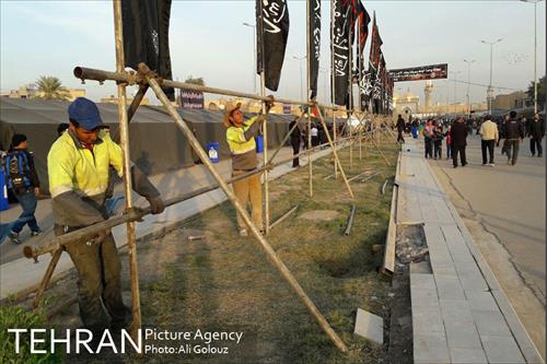 اقدامات شهرداری منطقه 21 در کاظمین برای زائران 21