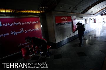 عملیات ضدعفونی کردن مترو تهران 49