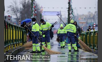 خدمات شهرداری تهران در پایان راهپیمایی یوم الله 22 بهمن 9