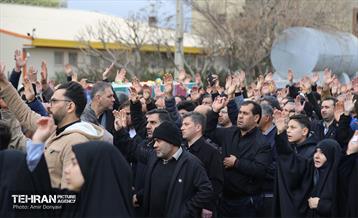 مراسم تشییع شهیده فائزه رحیمی در هوافضای سپاه 1