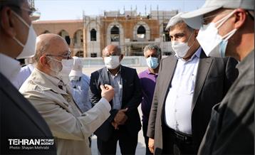 بازدید پیروز حناچی و مهدی چمران از پروژه خانه شهر(بلدیه قدیم) 11