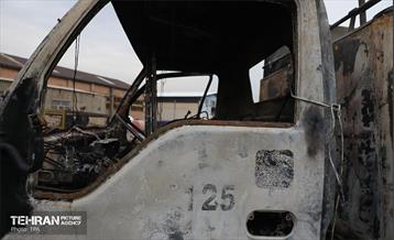 خسارات وارده به خودروهای آتش نشانی شهر تهران 13