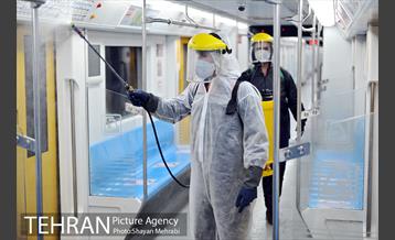 عملیات ضدعفونی کردن مترو تهران 25