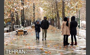 بارش برف پاییزی در تهران 10