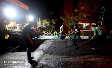 عملیات آسفالت ریزی در منطقه 5 16