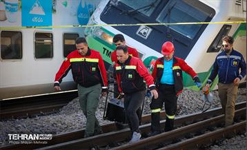 برخورد دو رام قطار در ایستگاه چیتگر مترو تهران 7