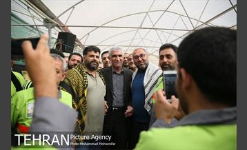 حضور سیدمحمدعلی افشانی شهردار تهران در جمع نیروهای خادم الحسین(ع) در شهر کربلا 15