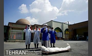 تطهیر و تدفین جانباختگان کرونایی در بهشت زهرا(س) 20